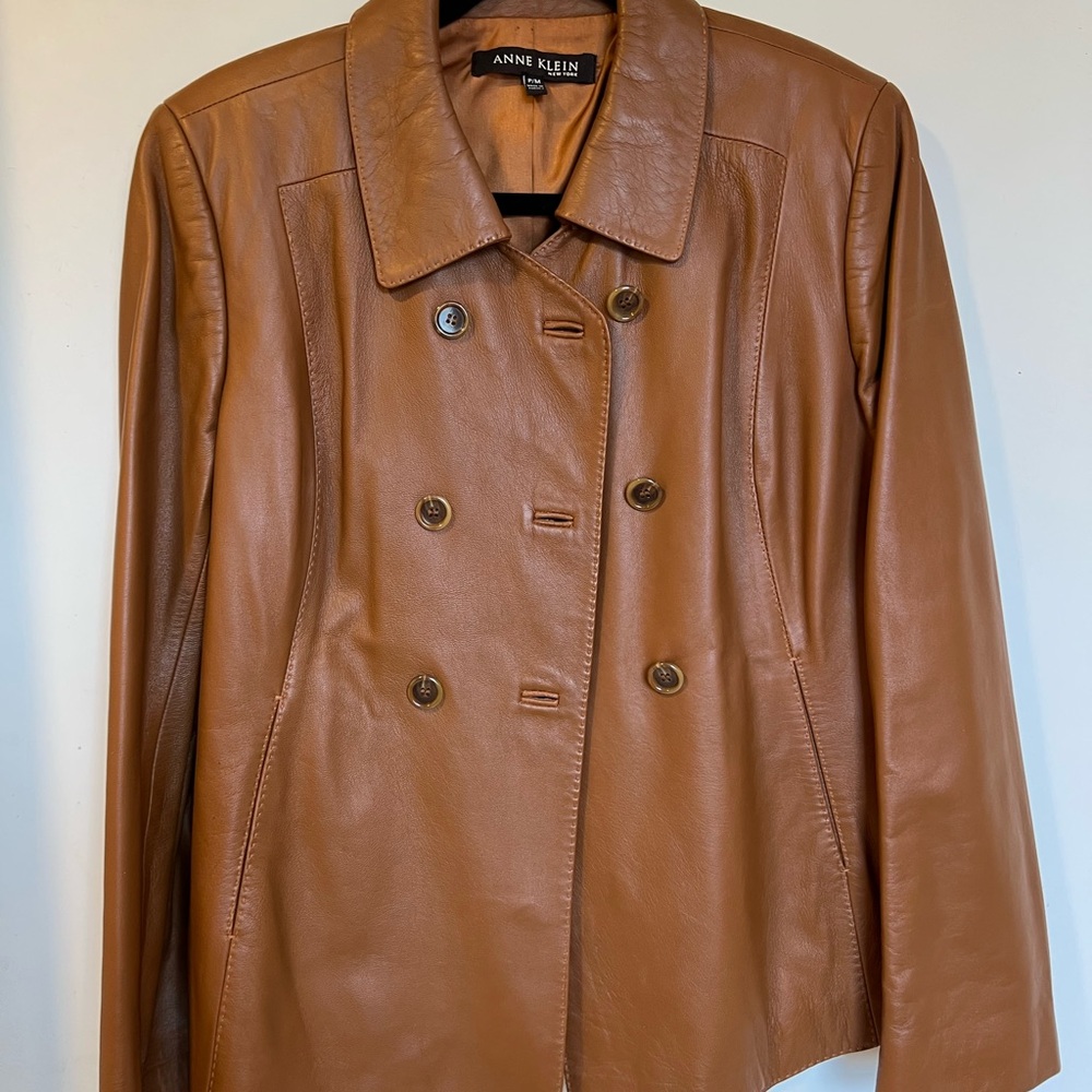 Anne Klein Women's Brown Leather Jacket